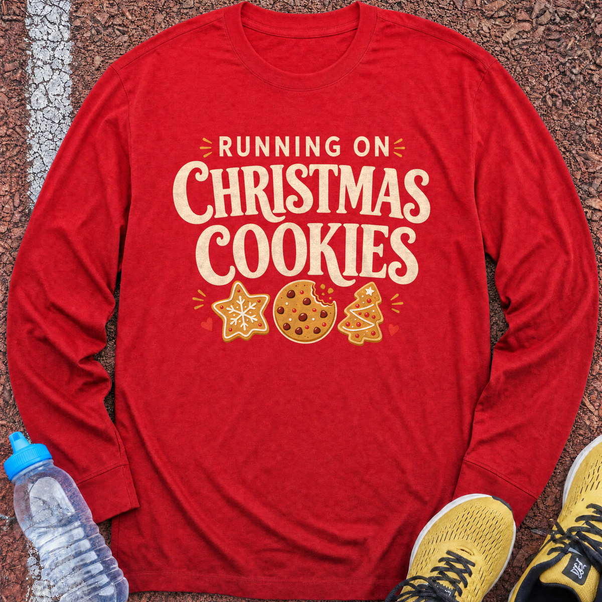 Running on Cookies Long Sleeve - Red