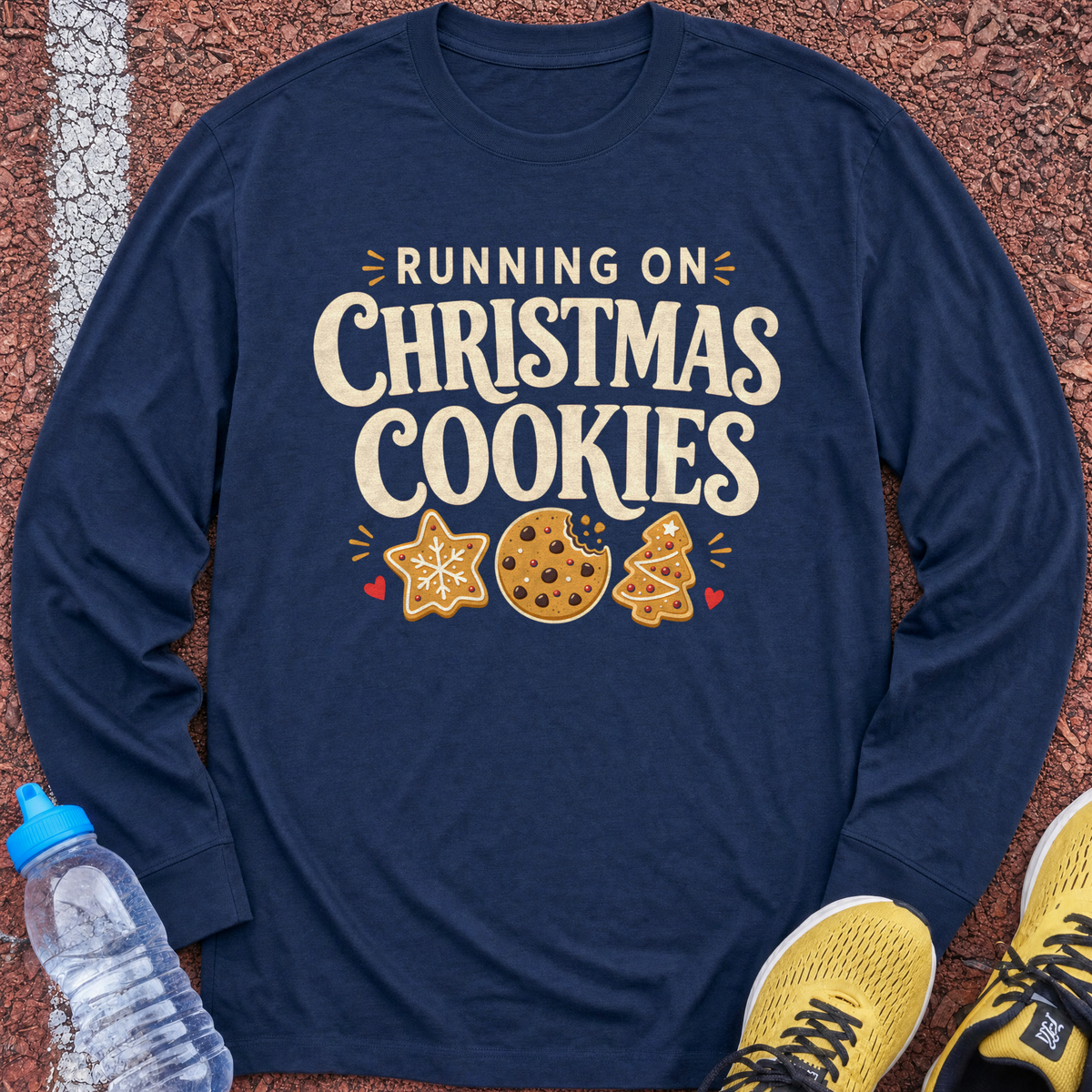 Running on Cookies Long Sleeve - Navy