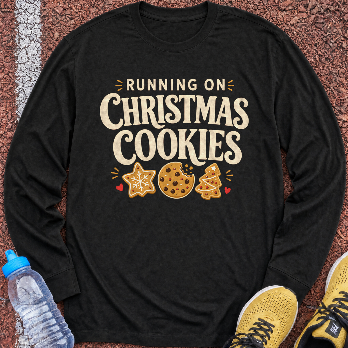 Running on Cookies Long Sleeve - Black