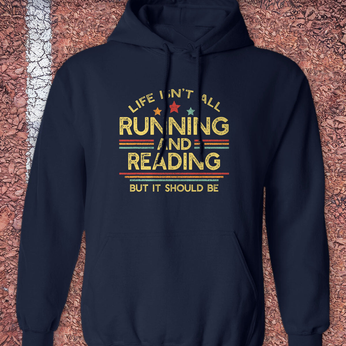 Running & Reading Hoodie - Navy