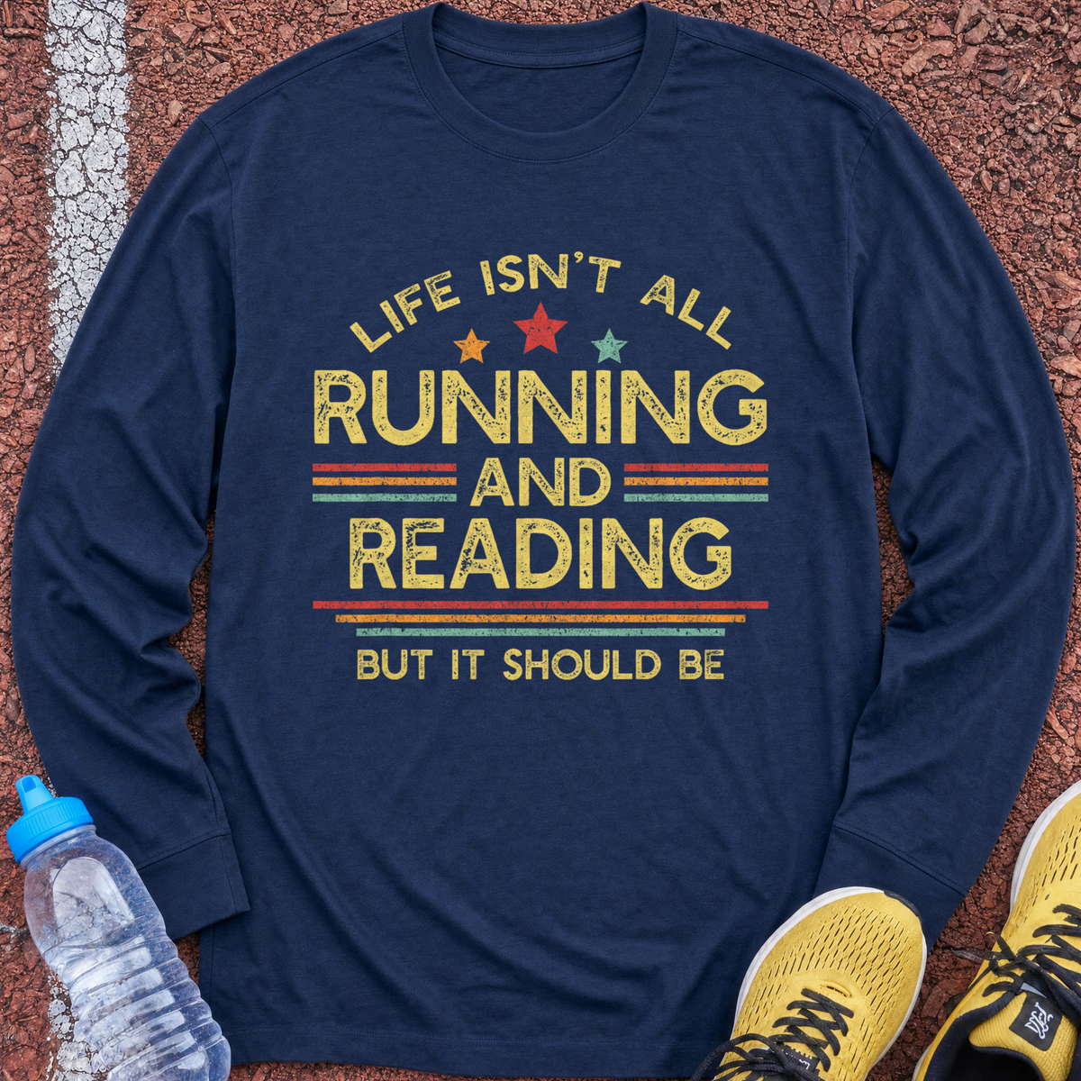 Running & Reading Long Sleeve - Navy