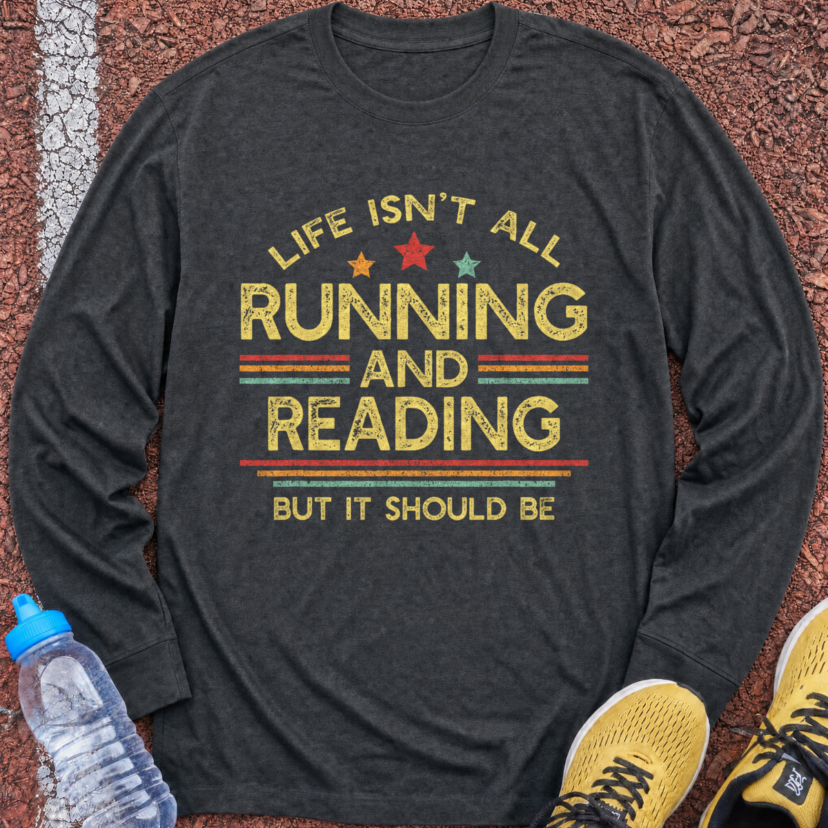 Running & Reading Long Sleeve - Dark Heather