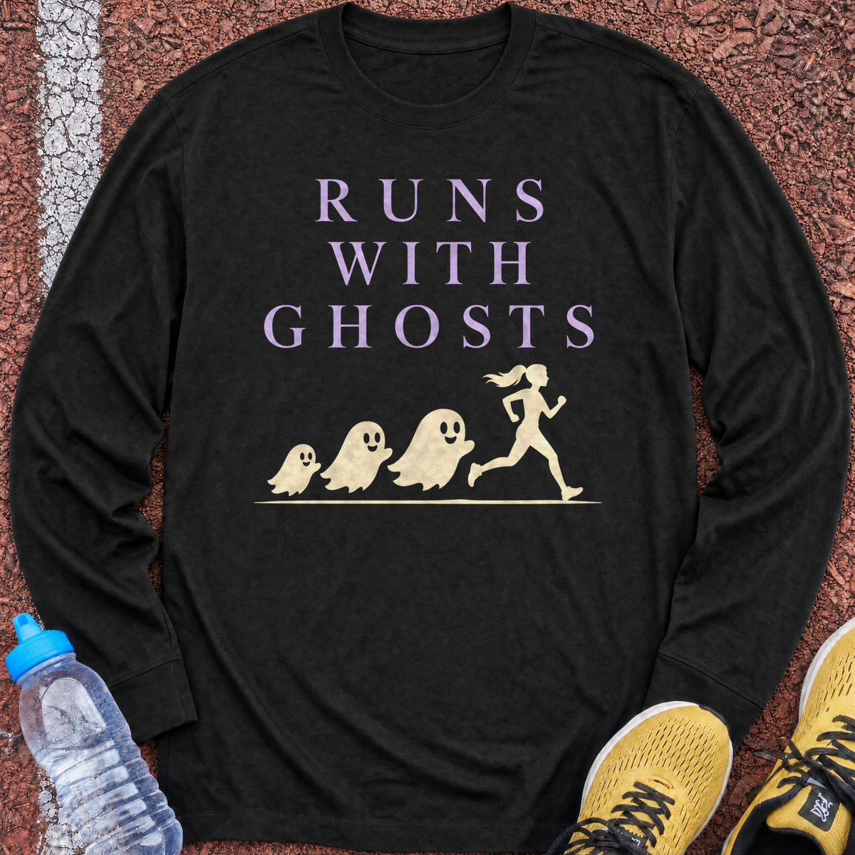 Runs With Ghosts Long Sleeve - Black