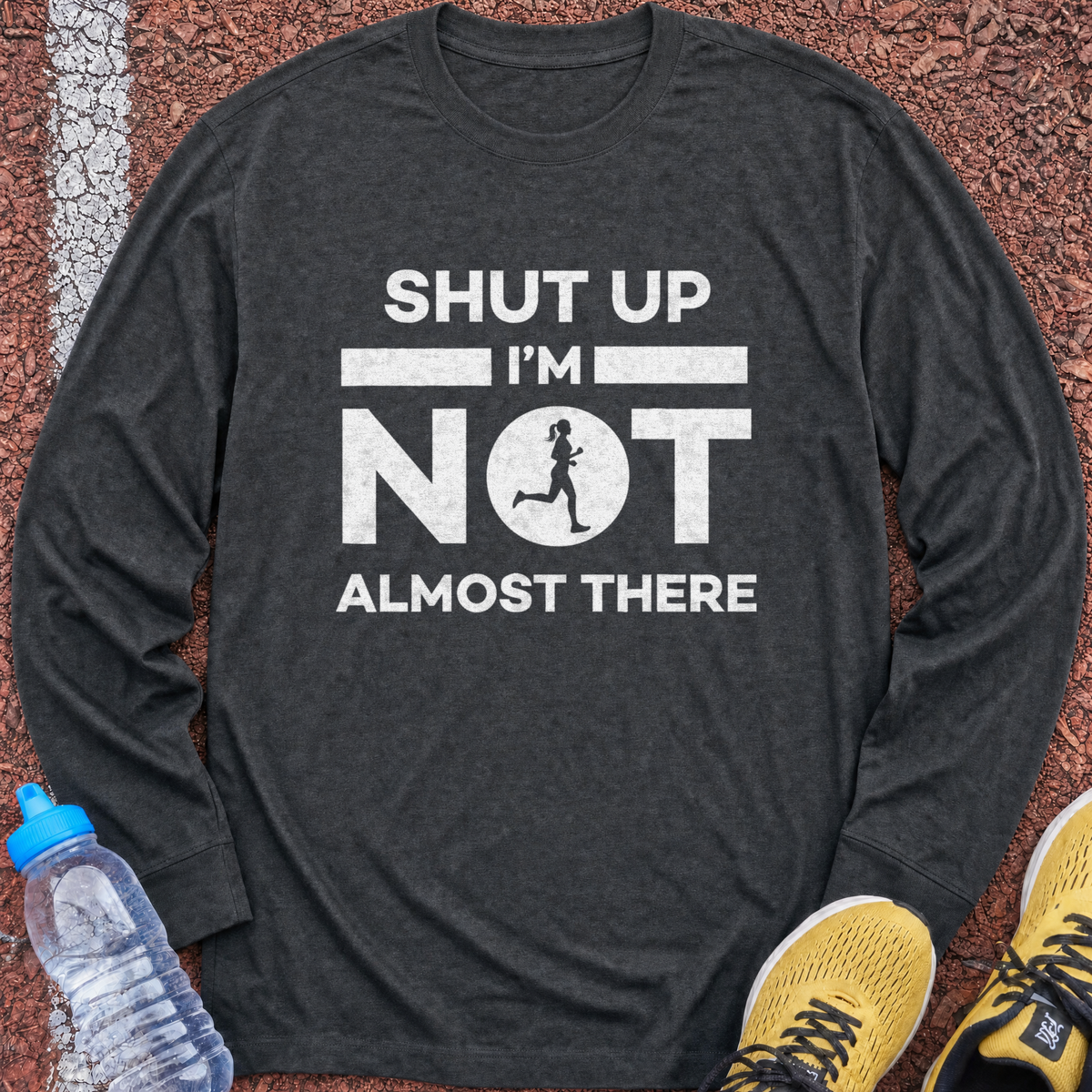 She's Not Almost There Long Sleeve - Dark Heather