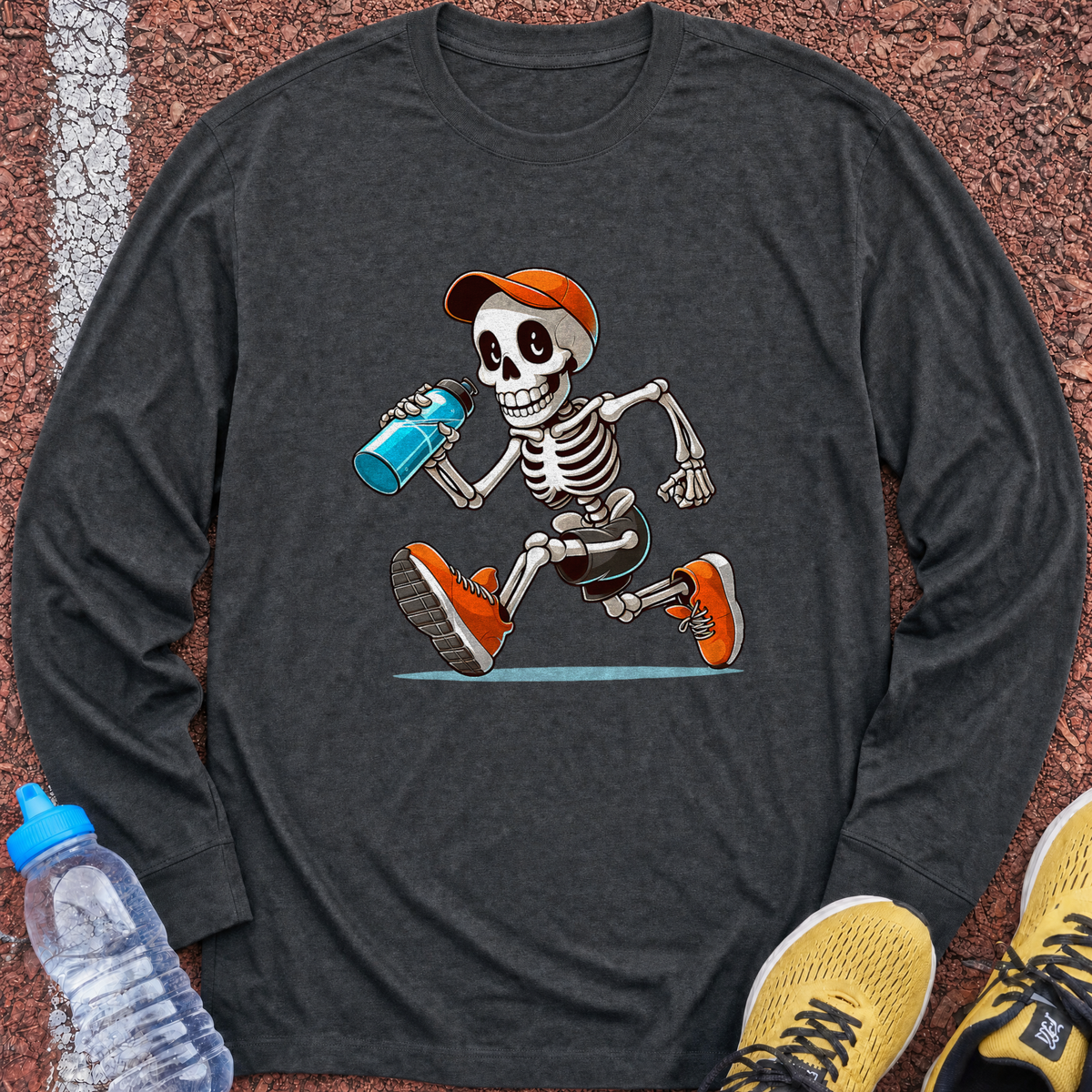 Skeleton Long Sleeve - Dark Heather