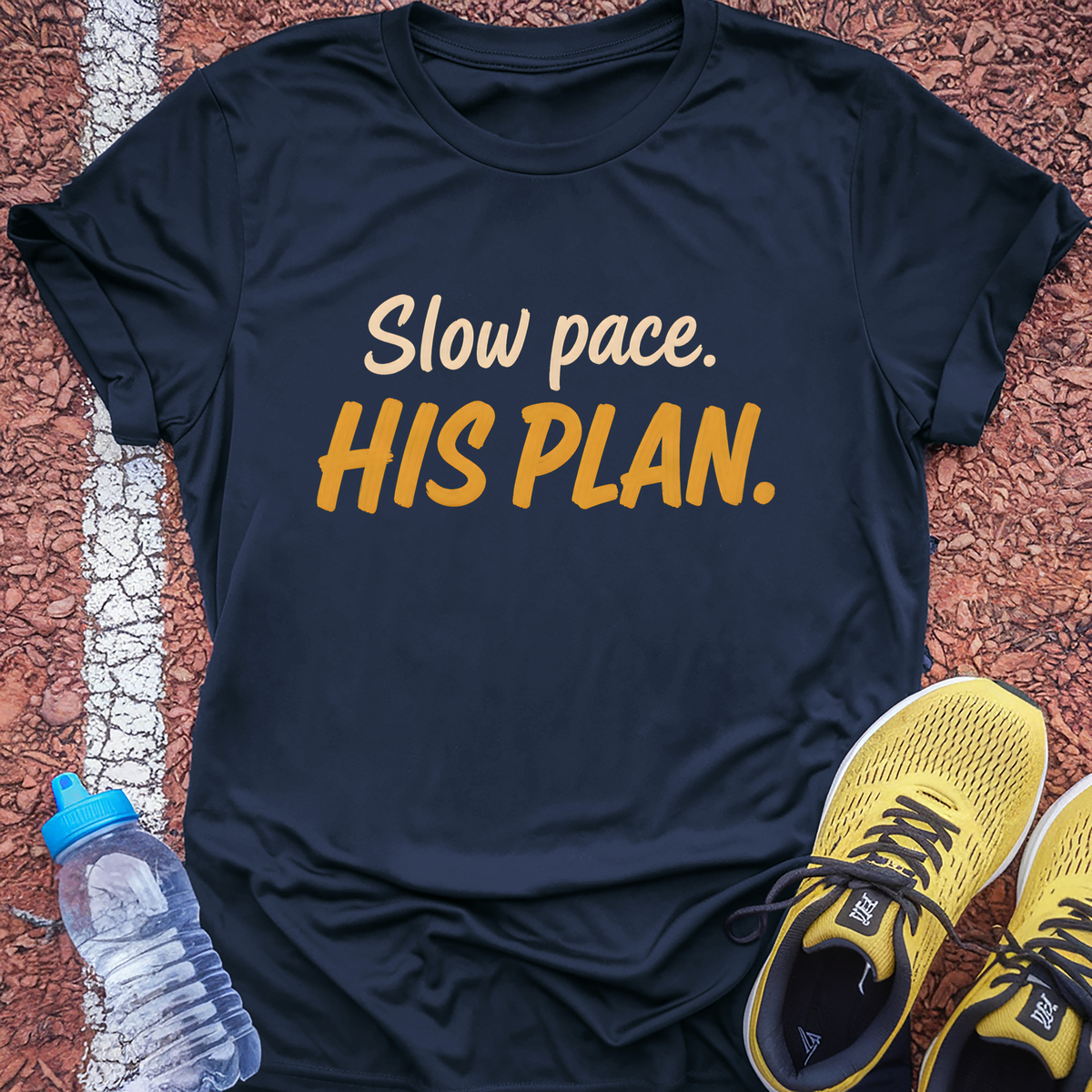 Slow Pace His Plan T-Shirt - Navy