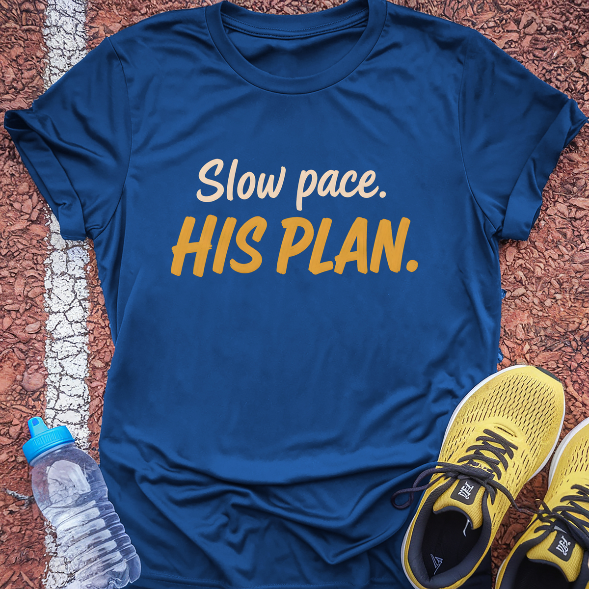 Slow Pace His Plan T-Shirt - Royal