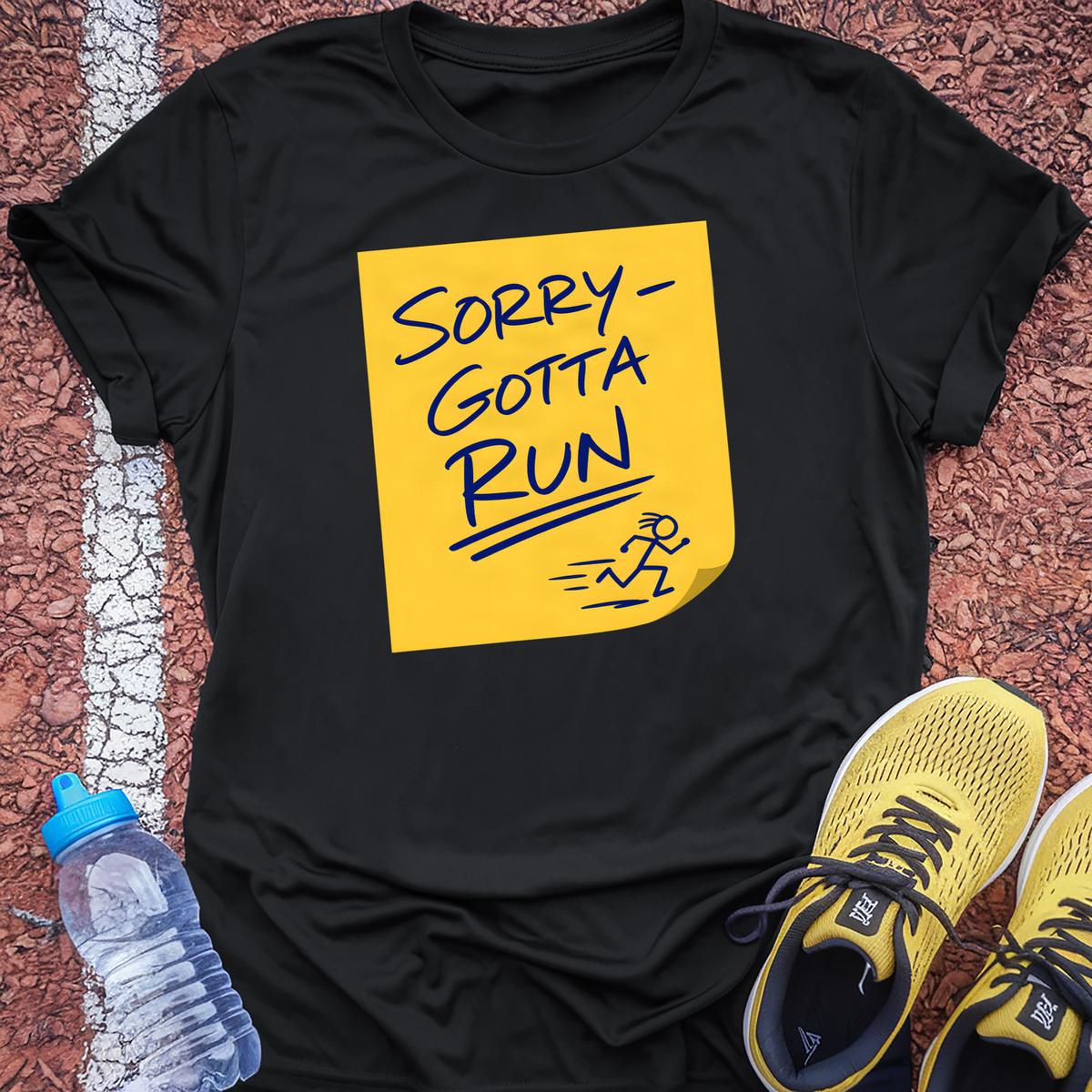 Sorry Gotta Run T-Shirt - Black