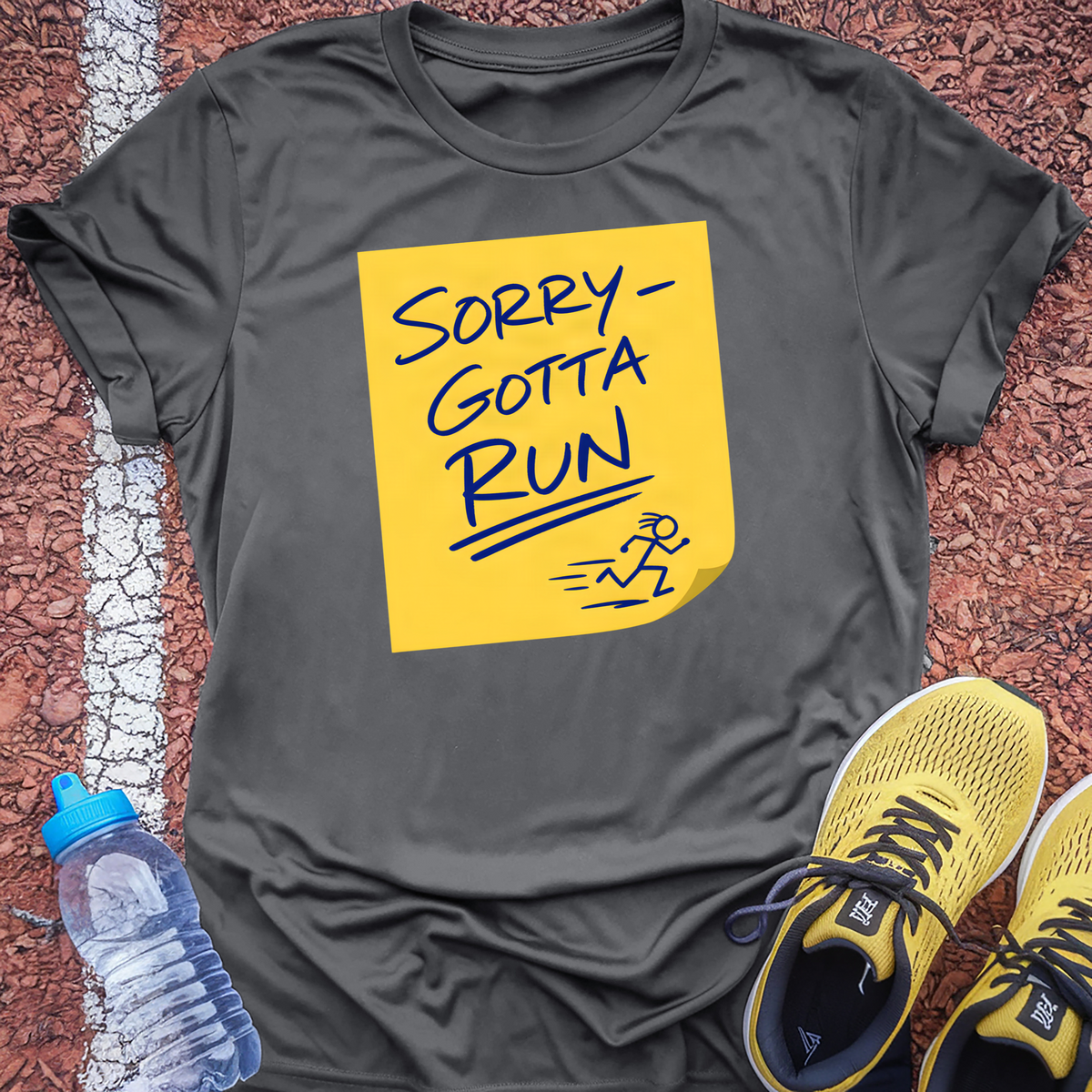 Sorry Gotta Run T-Shirt - Charcoal