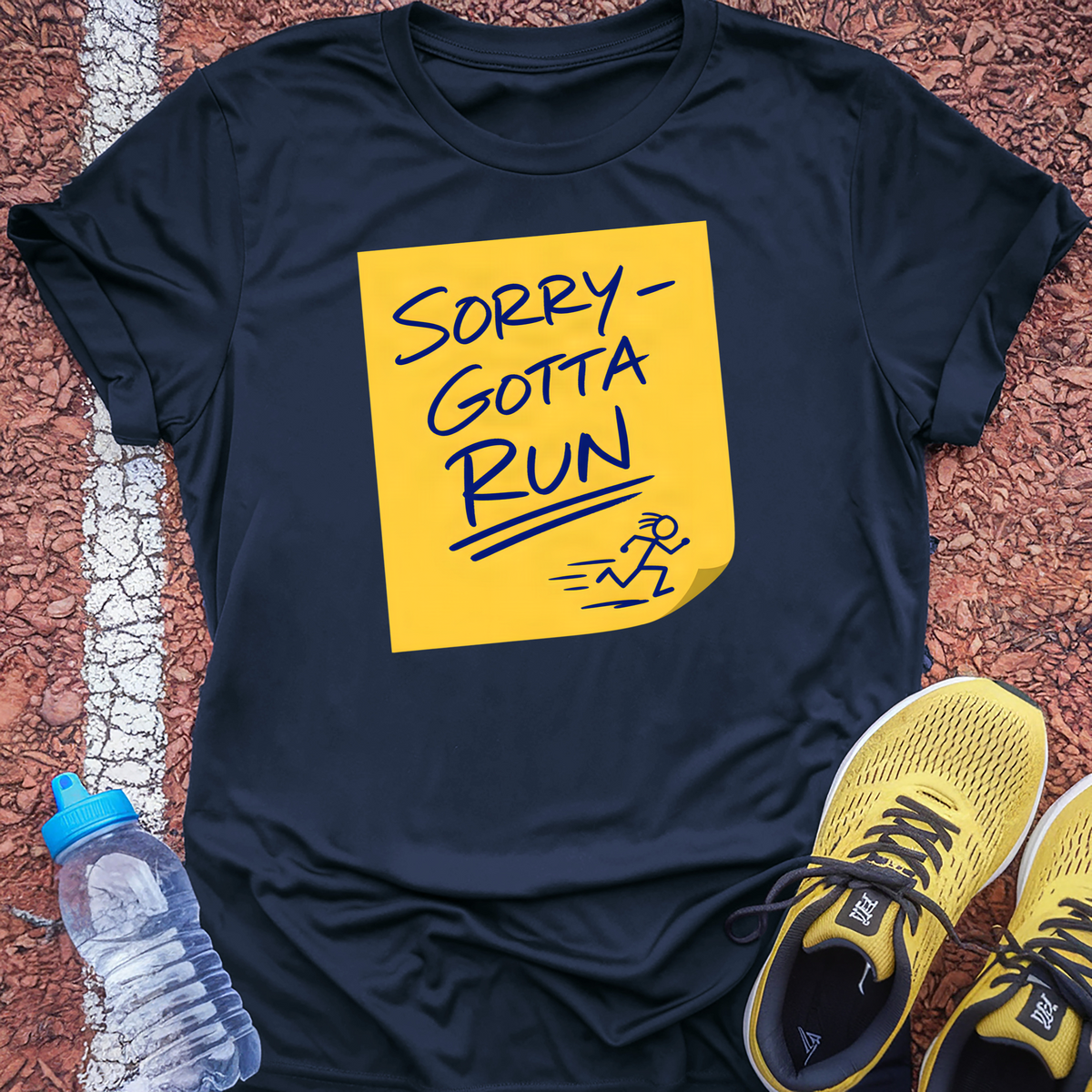 Sorry Gotta Run T-Shirt - Navy