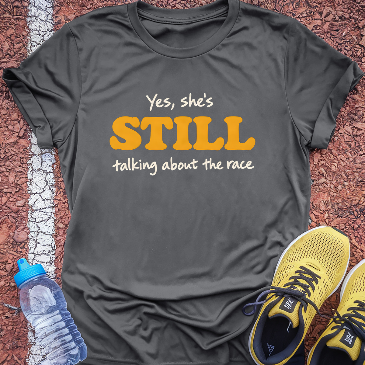 Still Talking About The Race Tech Tee - Grey Concrete
