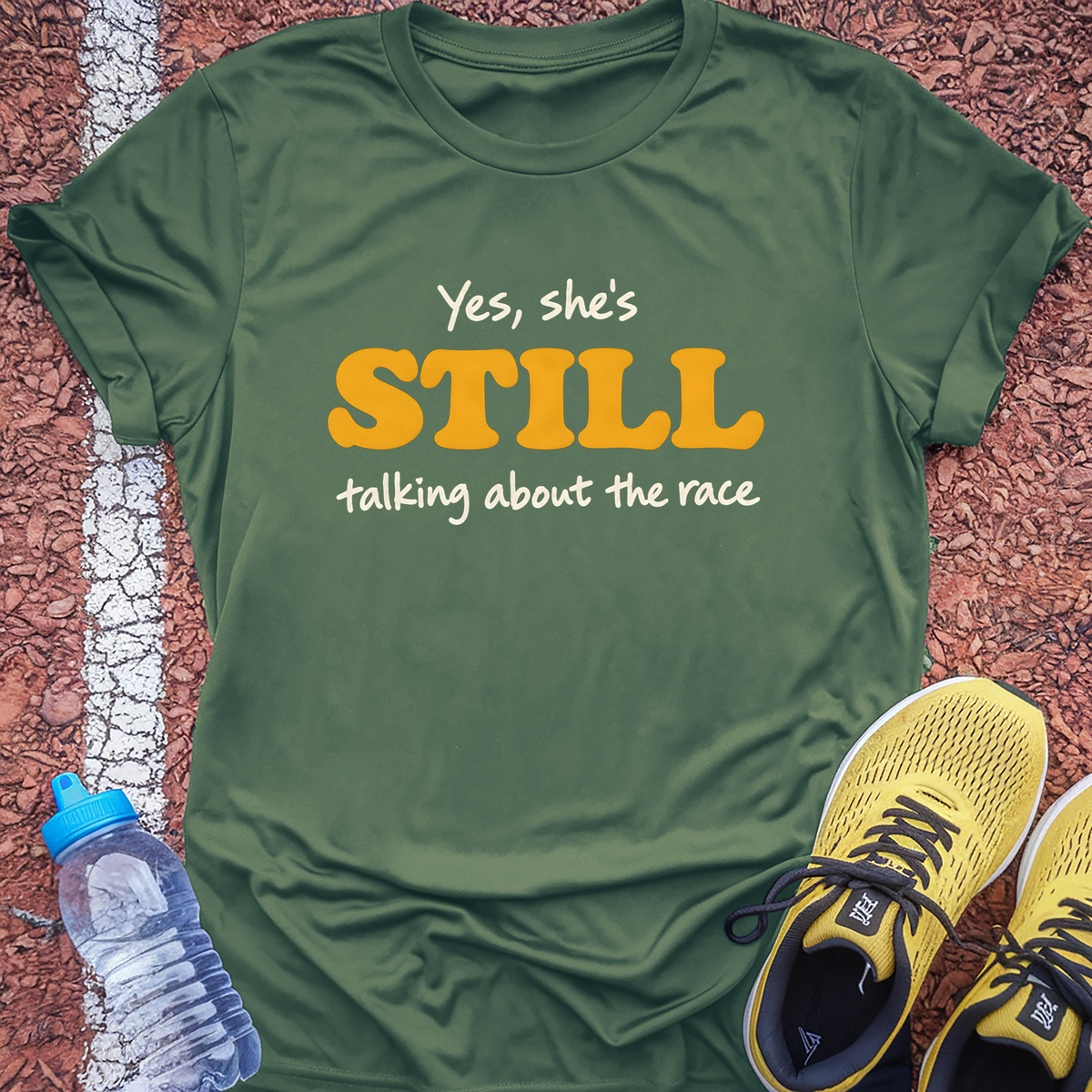 Still Talking About The Race T-Shirt - Military Green