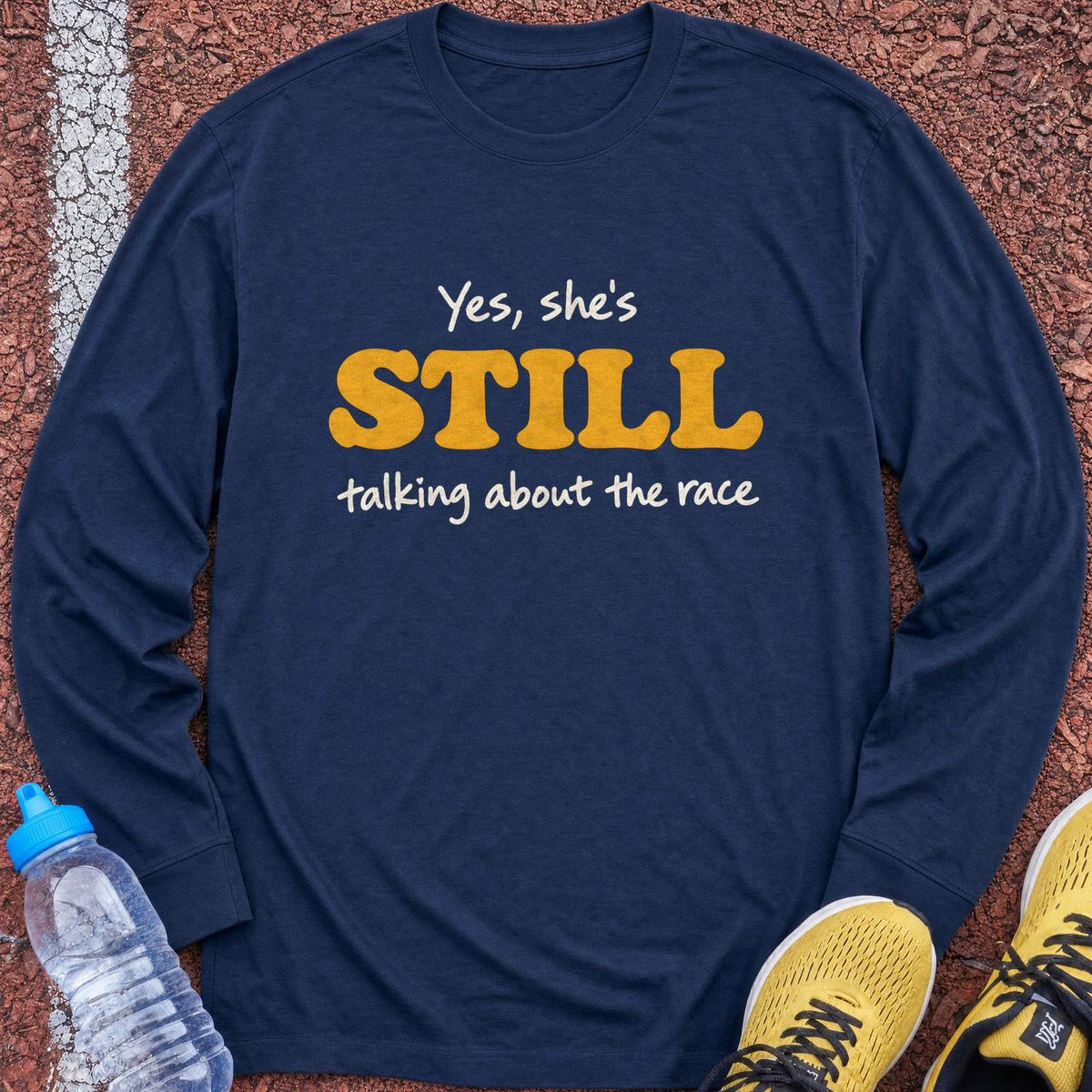 Still Talking About The Race Long Sleeve - Navy