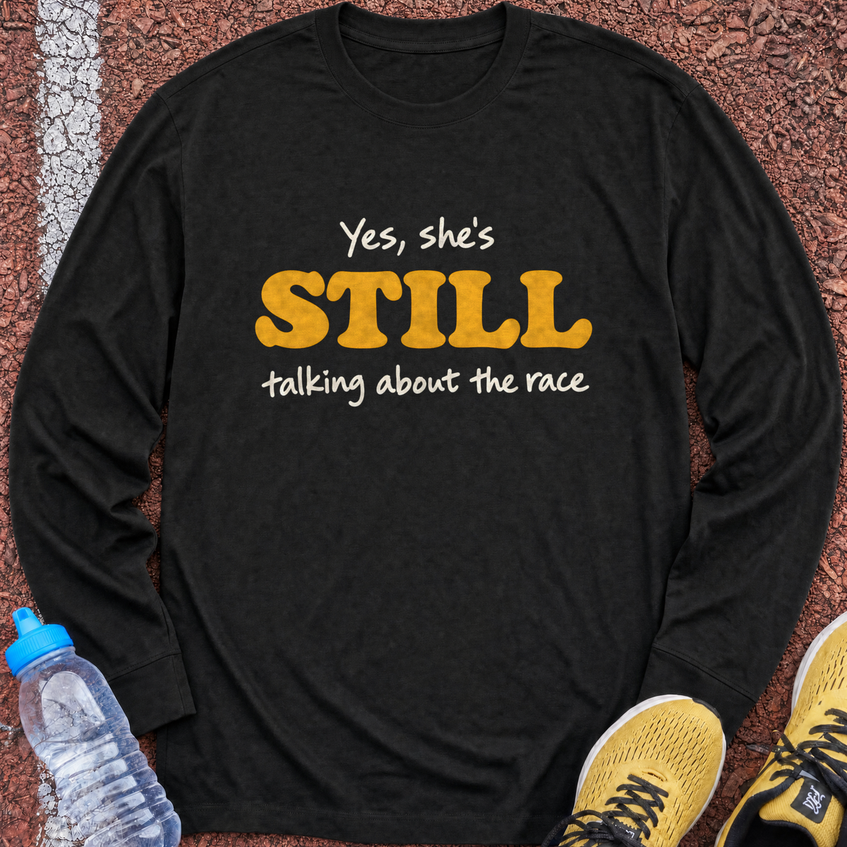 Still Talking About The Race Long Sleeve - Black
