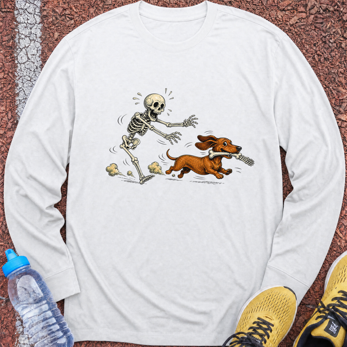 Stop! Long Sleeve - White