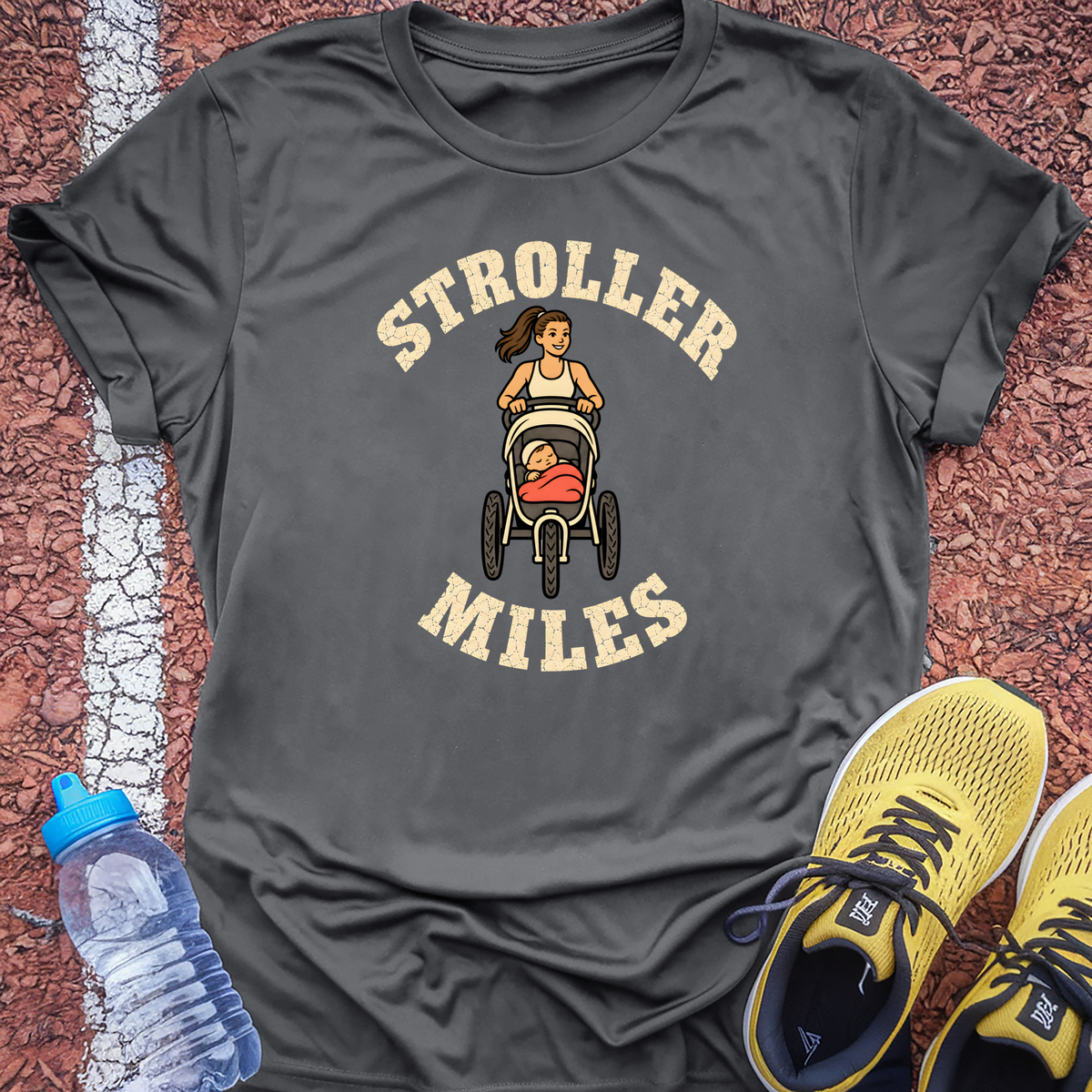 Stroller Miles Tech Tee - Grey Concrete