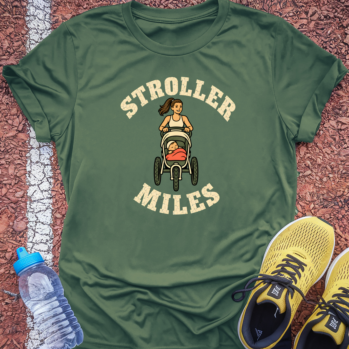 Stroller Miles Tech Tee - Forest Green