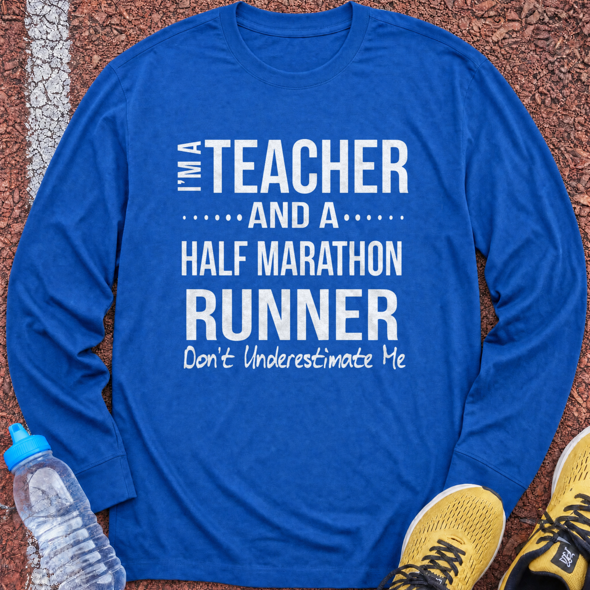 Teacher and Half Marathoner Long Sleeve - Royal