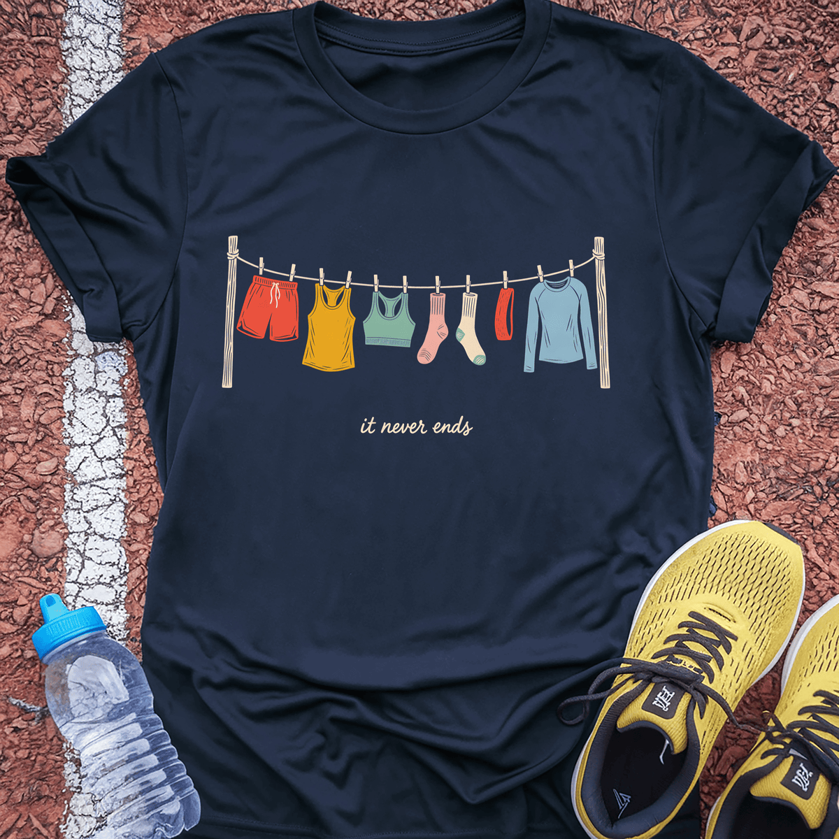 The Laundry Never Ends T-Shirt - Navy