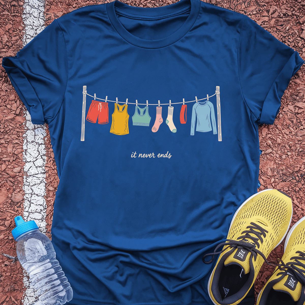 The Laundry Never Ends T-Shirt - Royal