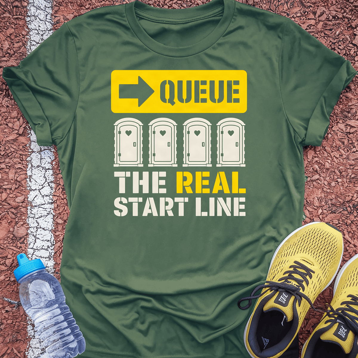 The Real Start Line T-Shirt - Military Green