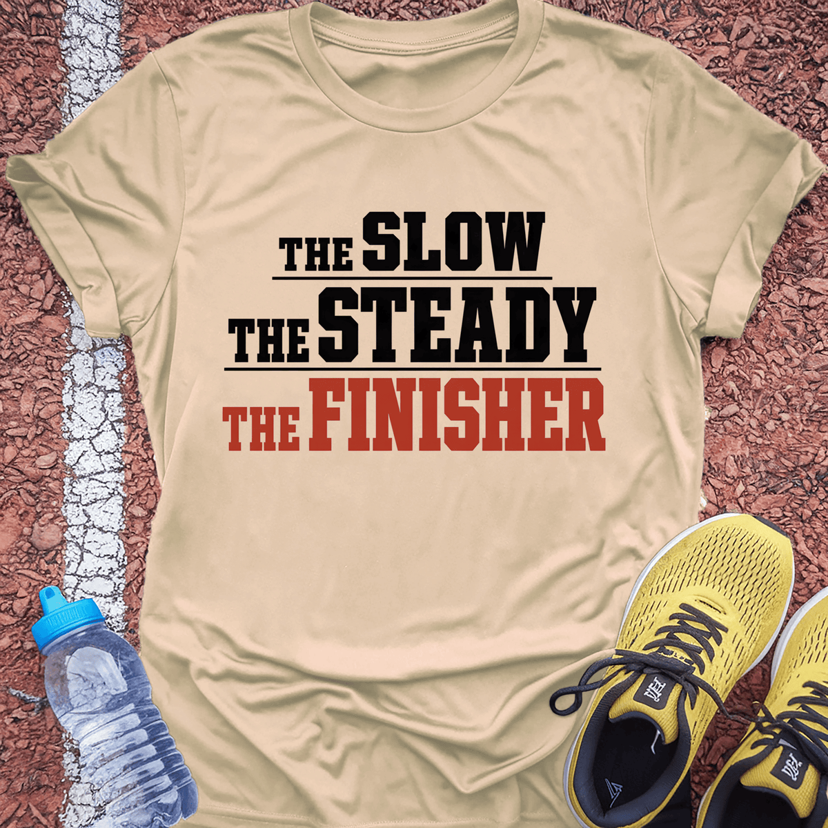 The Slow The Steady The Finisher T-Shirt - Natural