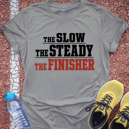 The Slow The Steady The Finisher T-Shirt - Sport Grey