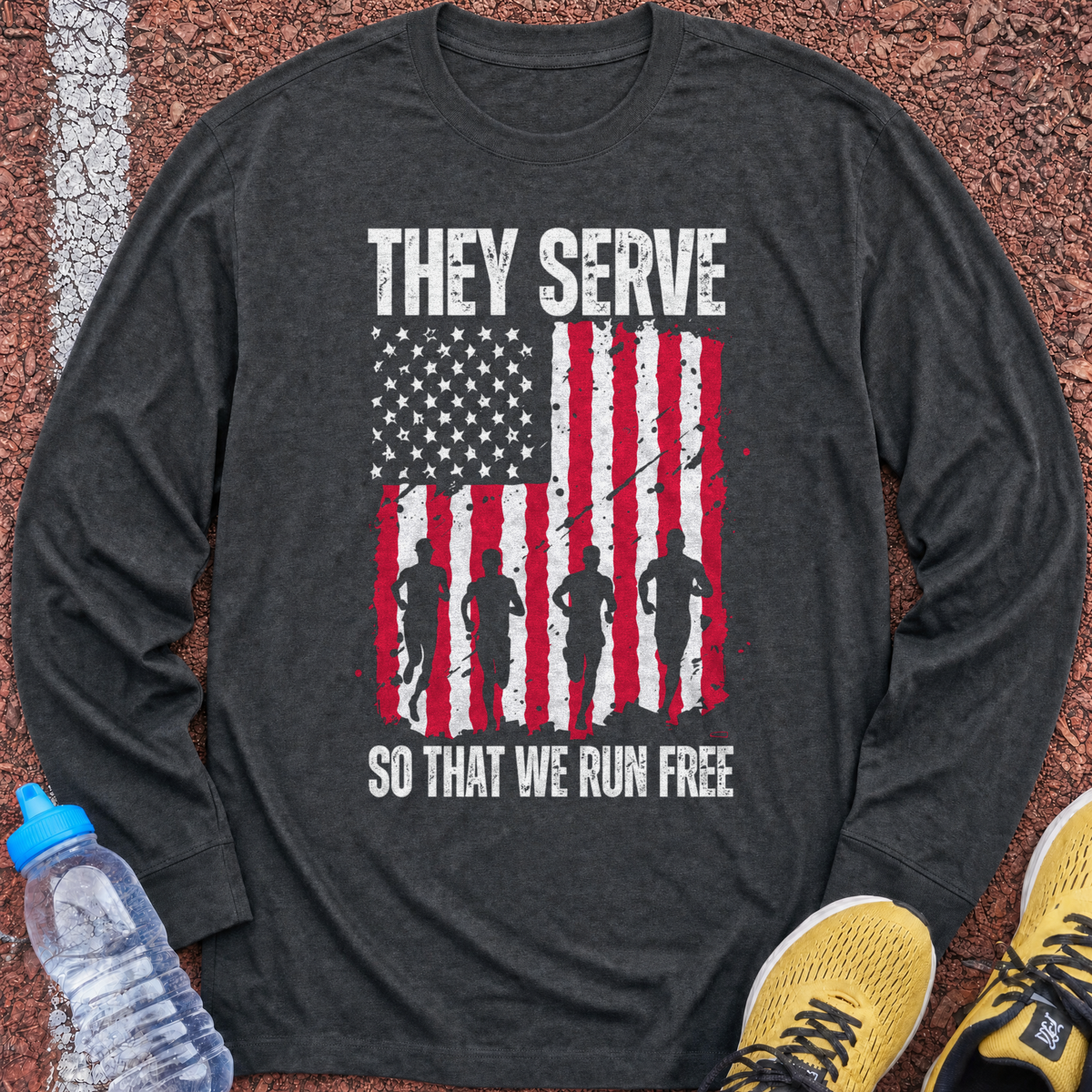 They Serve Long Sleeve - Dark Heather