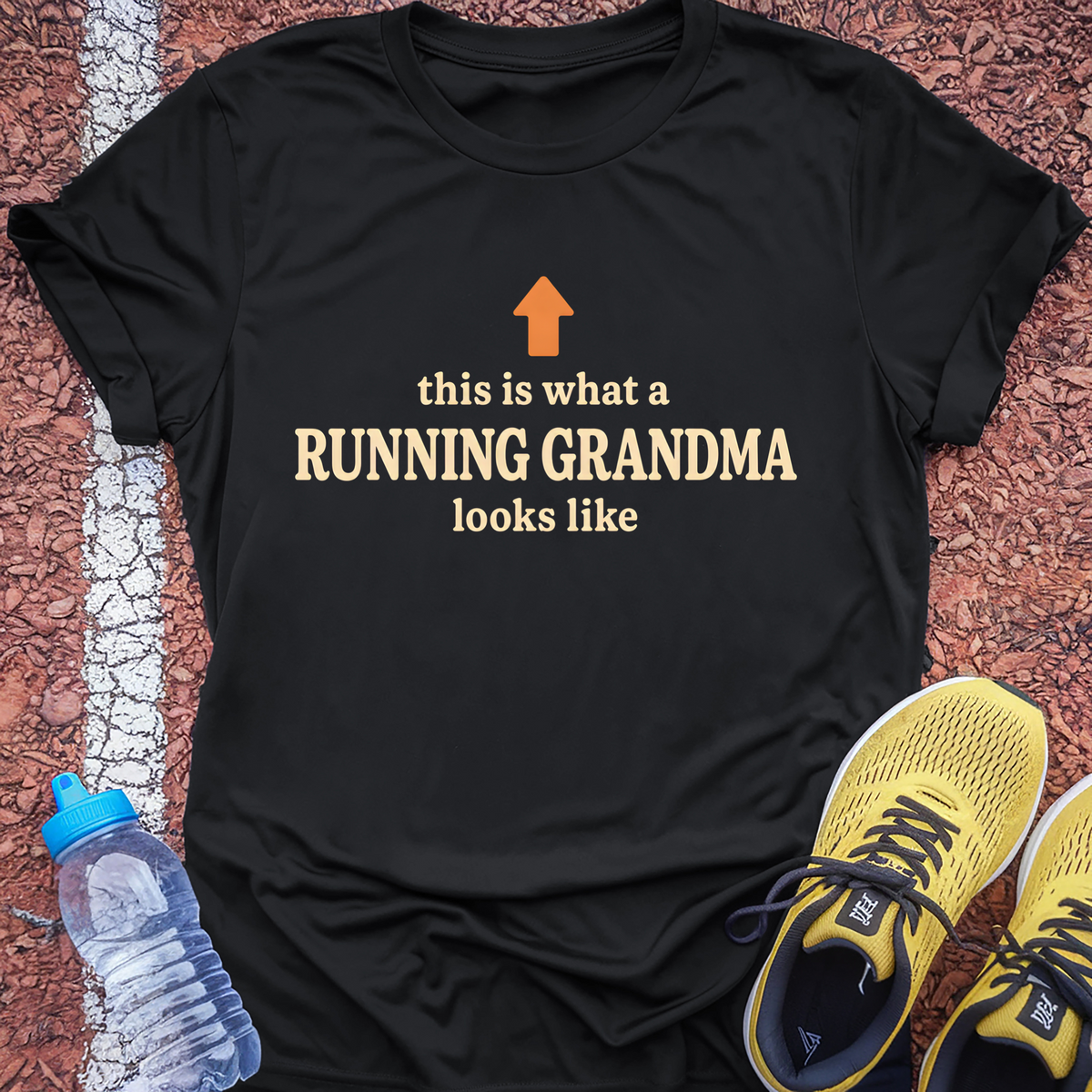 This Is What A Running Grandma Looks Like T-Shirt - Black