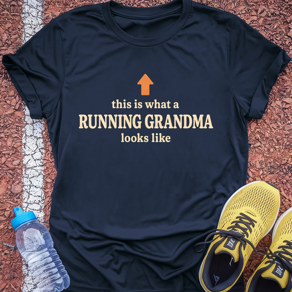 This Is What A Running Grandma Looks Like T-Shirt - Navy