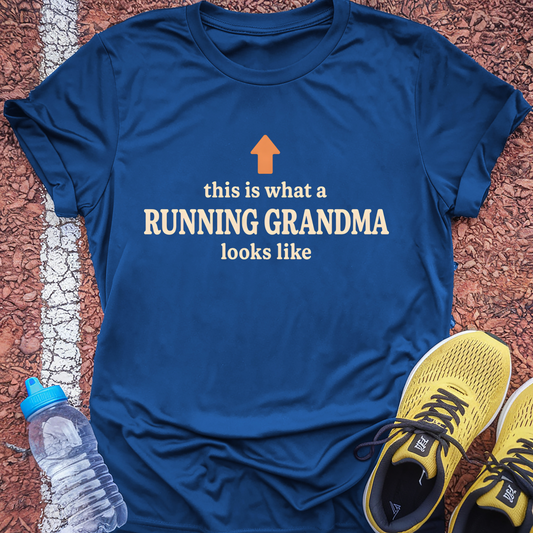 This Is What A Running Grandma Looks Like T-Shirt - Royal