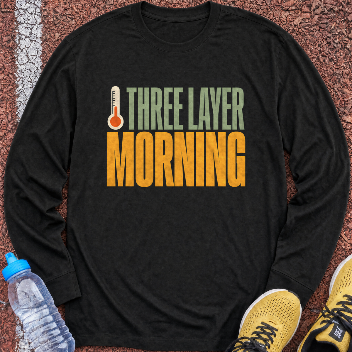 Three Layer Morning Long Sleeve - Black