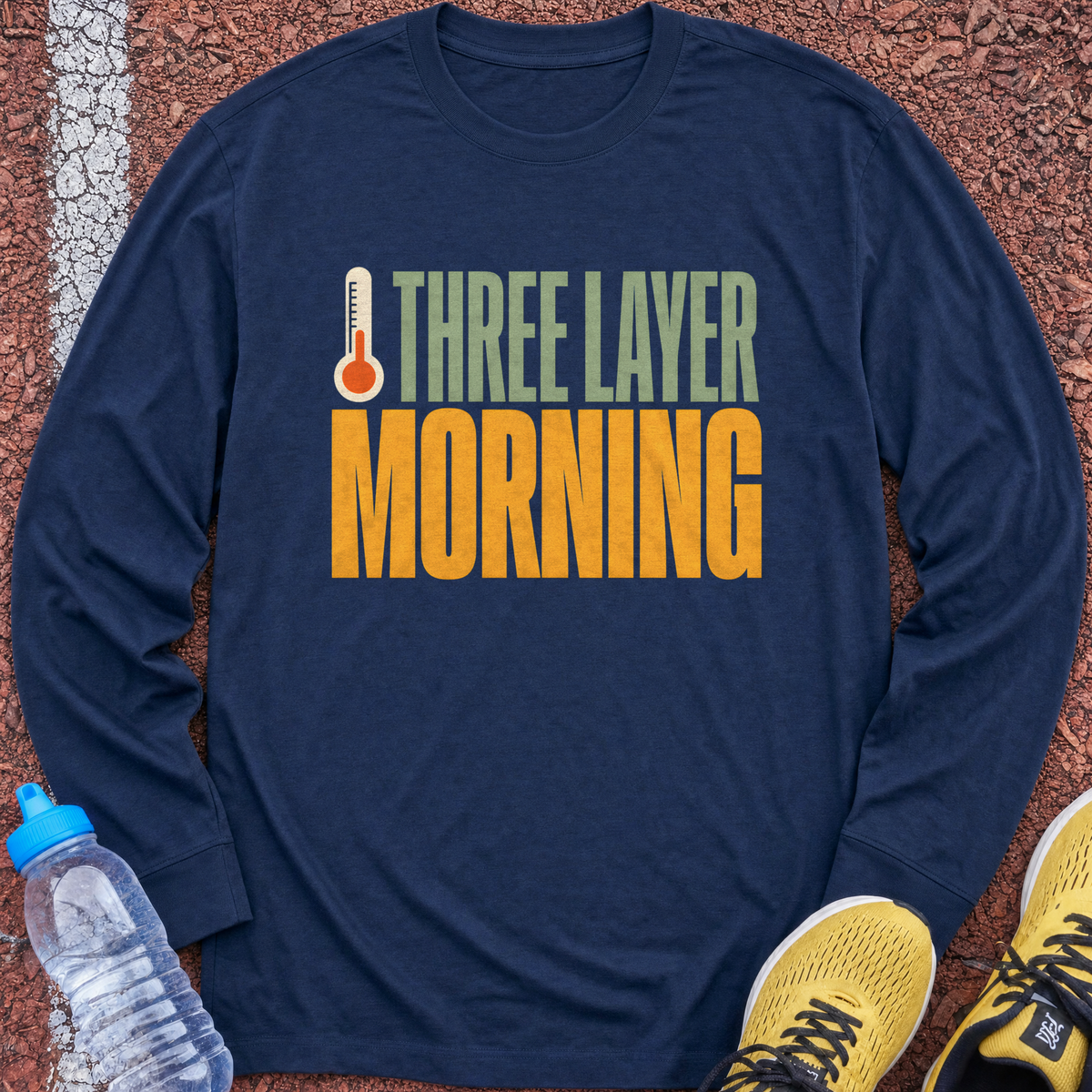 Three Layer Morning Long Sleeve - Navy