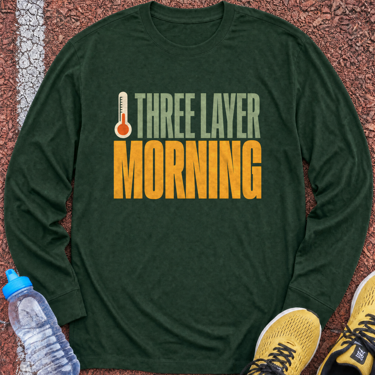 Three Layer Morning Long Sleeve - Forest Green