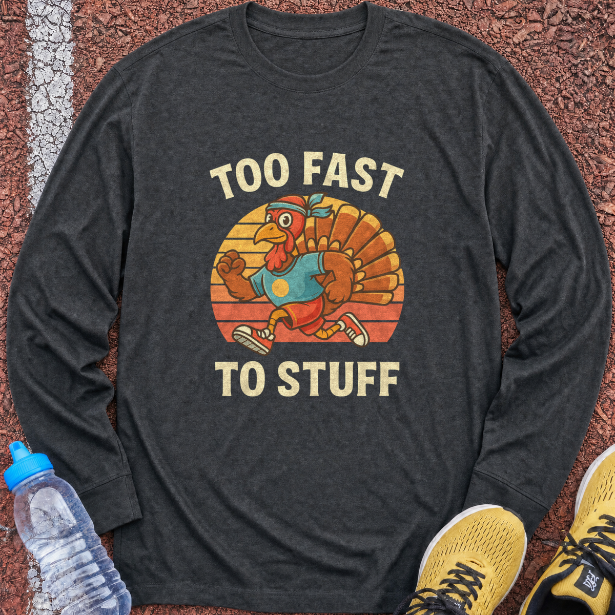 Too Fast to Stuff Long Sleeve - Dark Heather