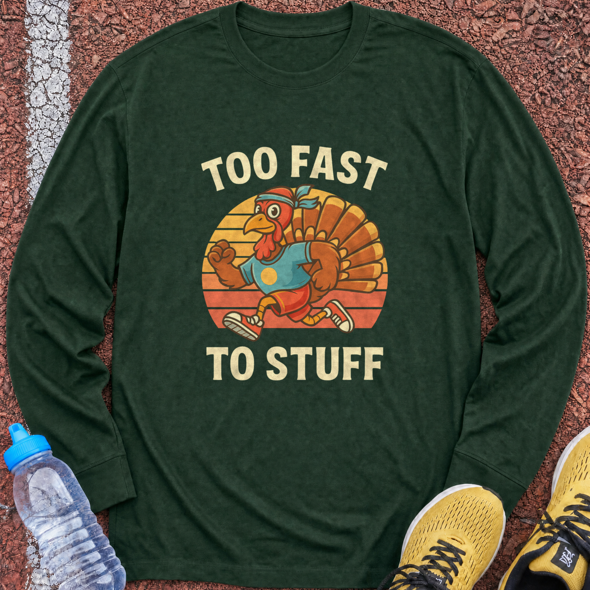 Too Fast to Stuff Long Sleeve - Forest Green