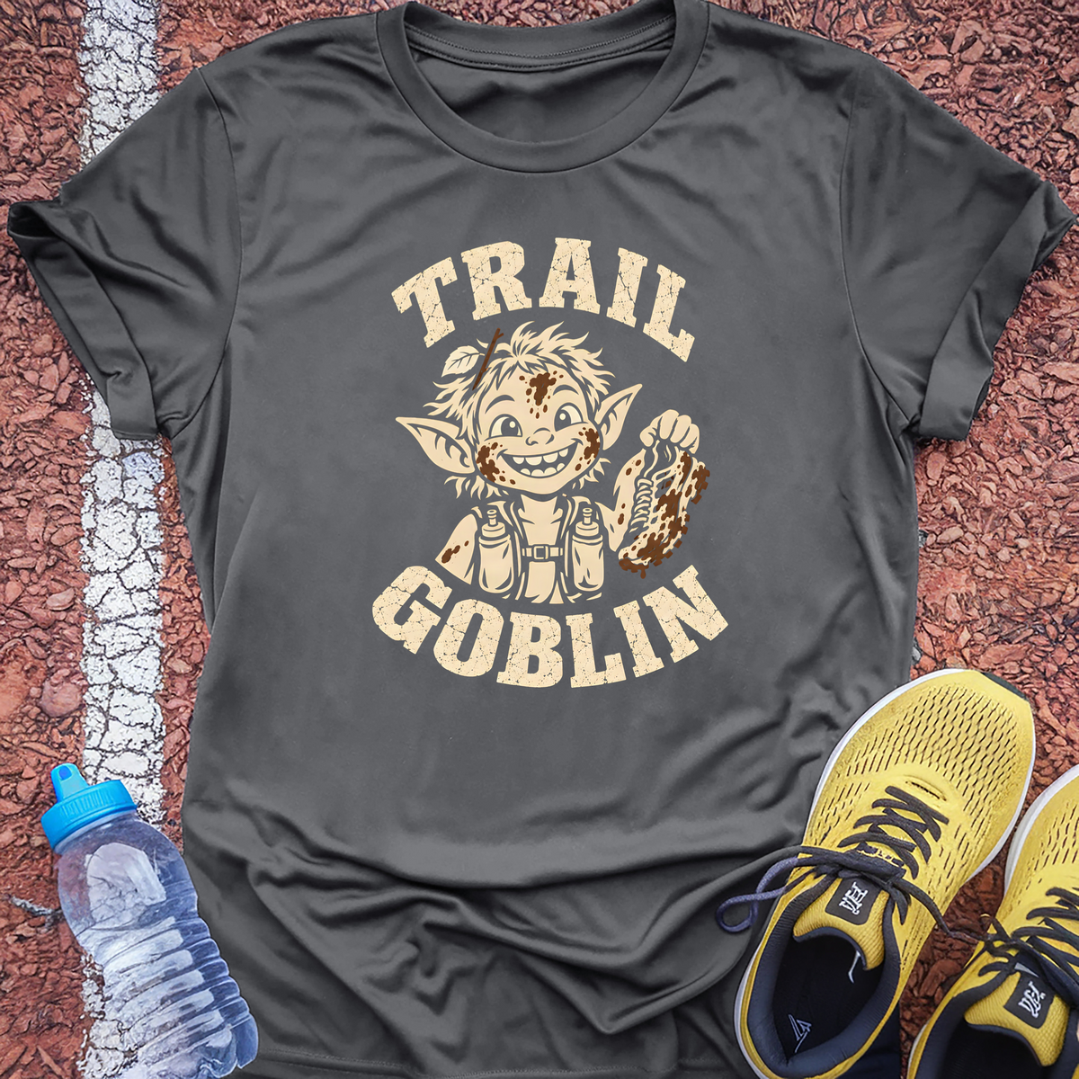 Trail Goblin Tech Tee - Grey Concrete