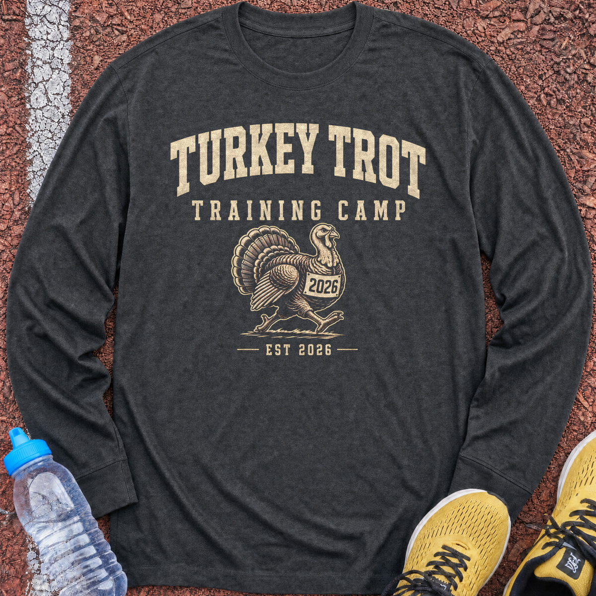 Turkey Trot Long Sleeve - Dark Heather