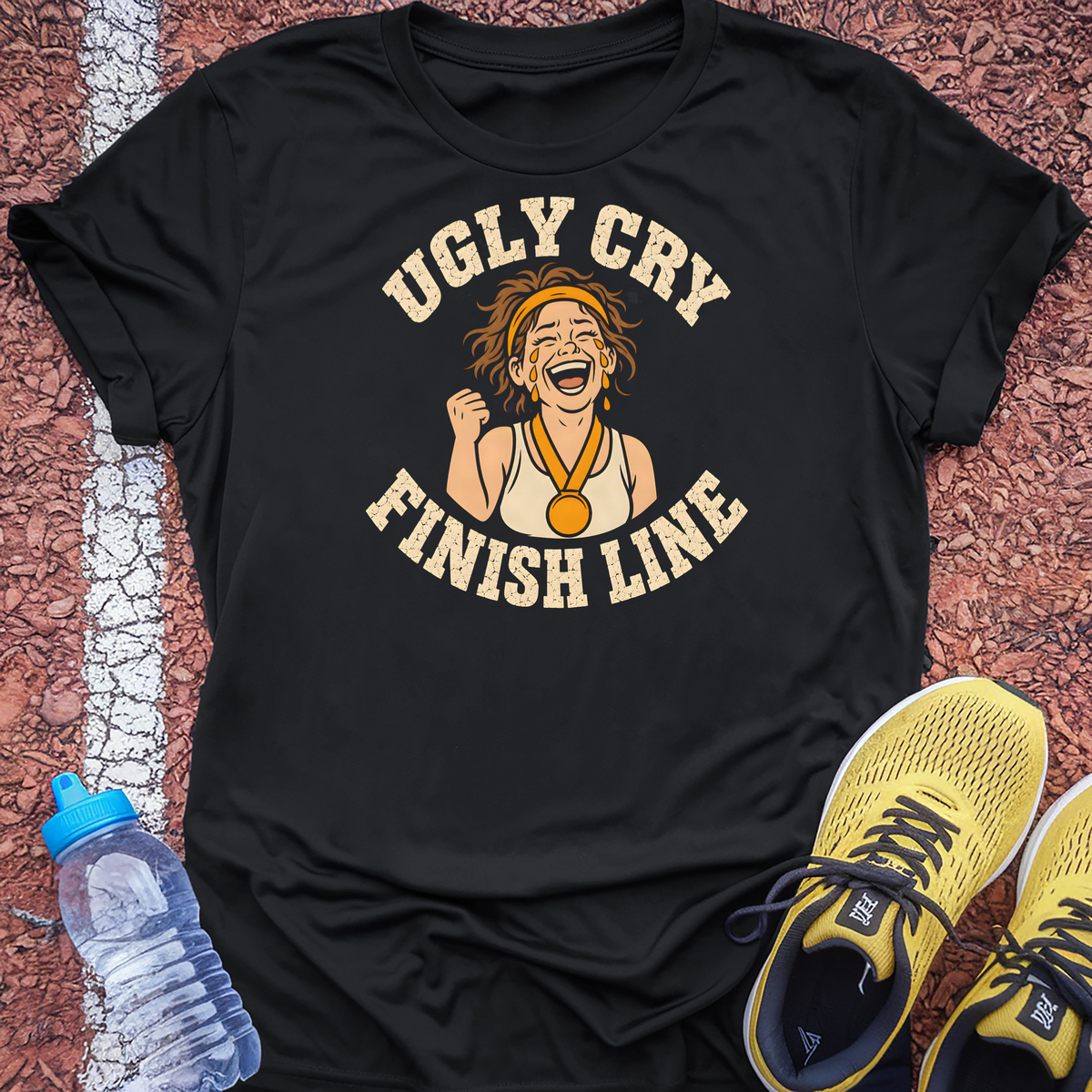 Ugly Cry Finish Line Tech Tee - Black