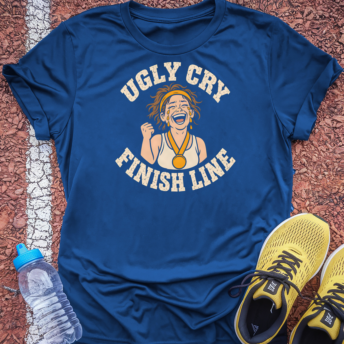 Ugly Cry Finish Line Tech Tee - True Royal