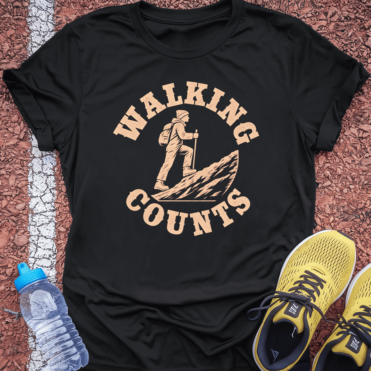 Walking Counts T-Shirt - Black