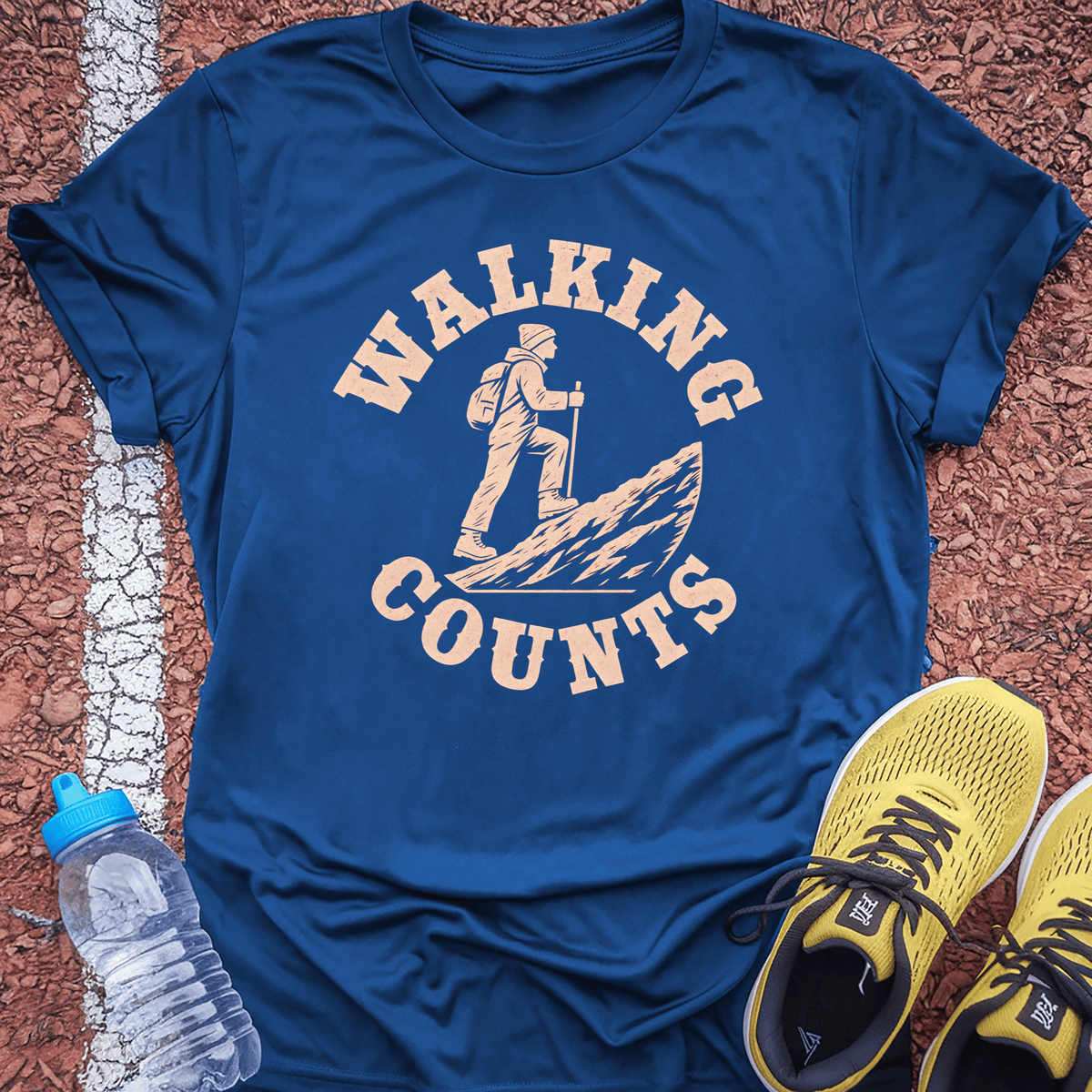 Walking Counts T-Shirt - Royal