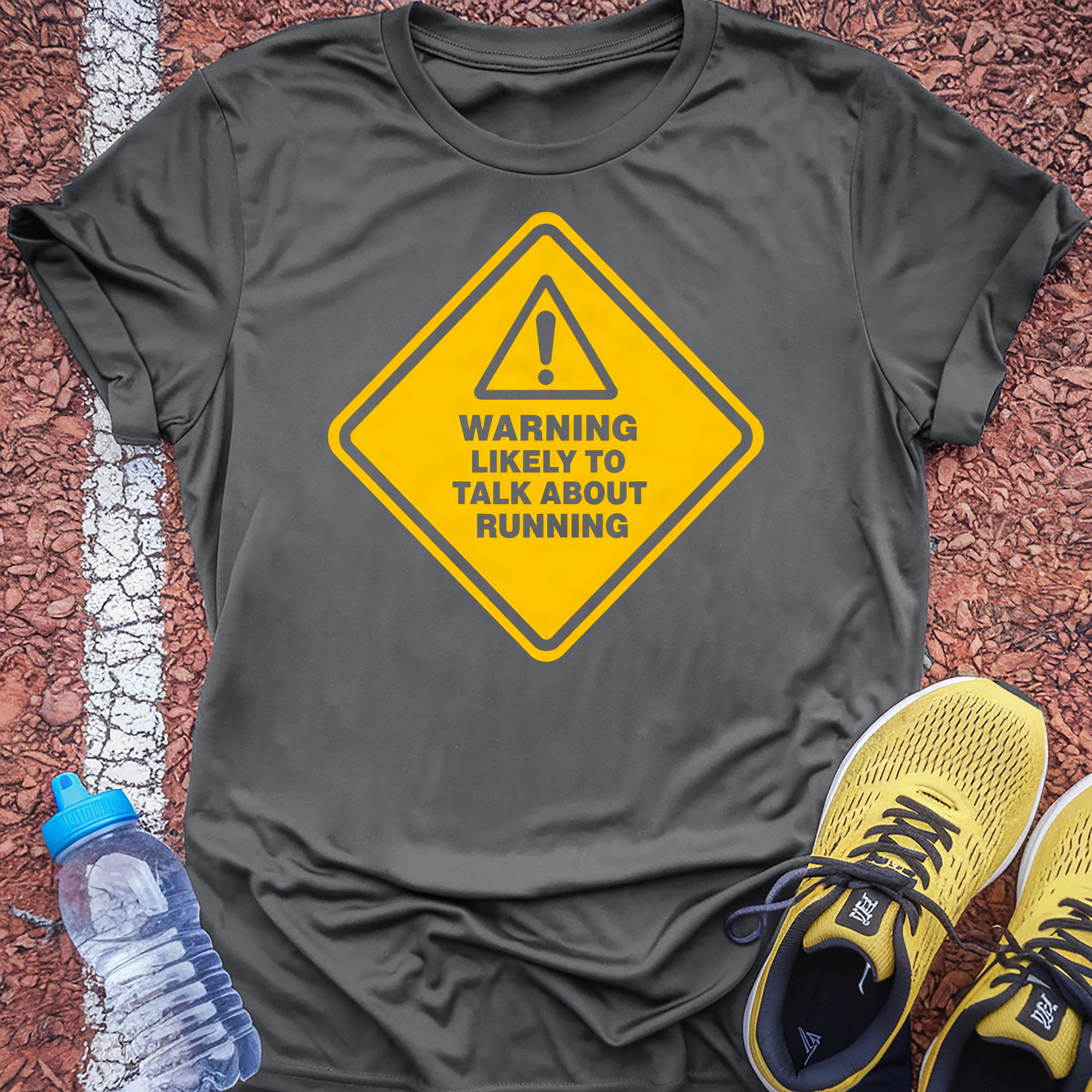 Likely to Talk About Running T-Shirt - Charcoal
