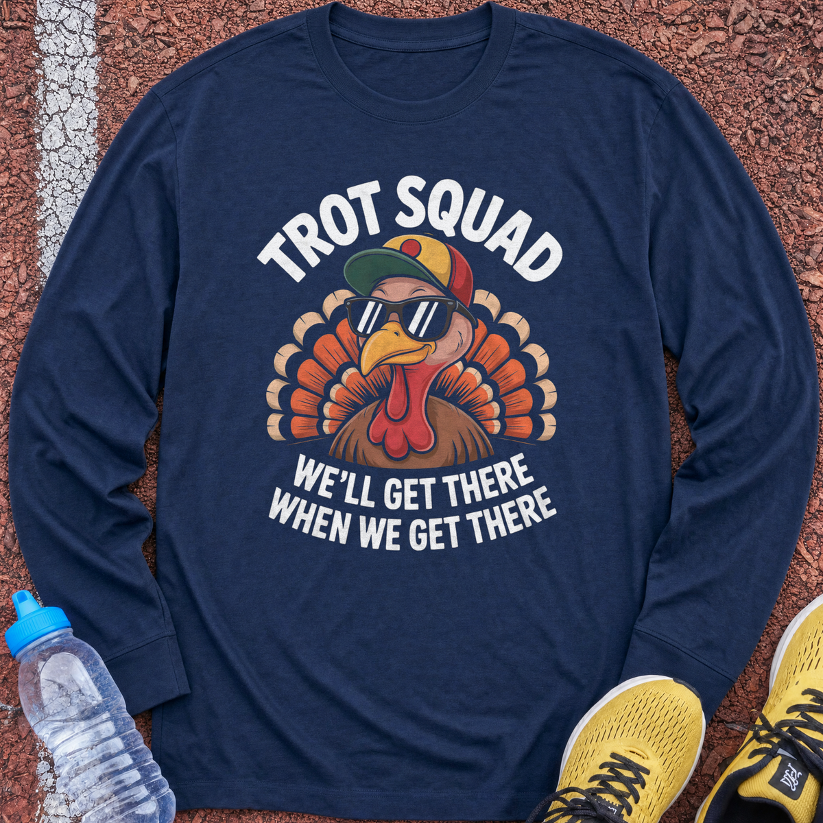 When We Trot There Long Sleeve - Navy