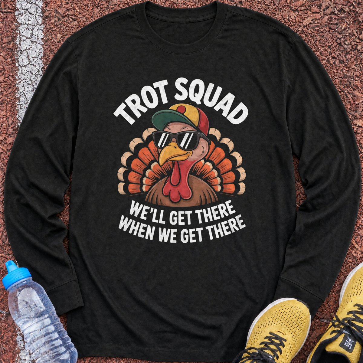 When We Trot There Long Sleeve - Black