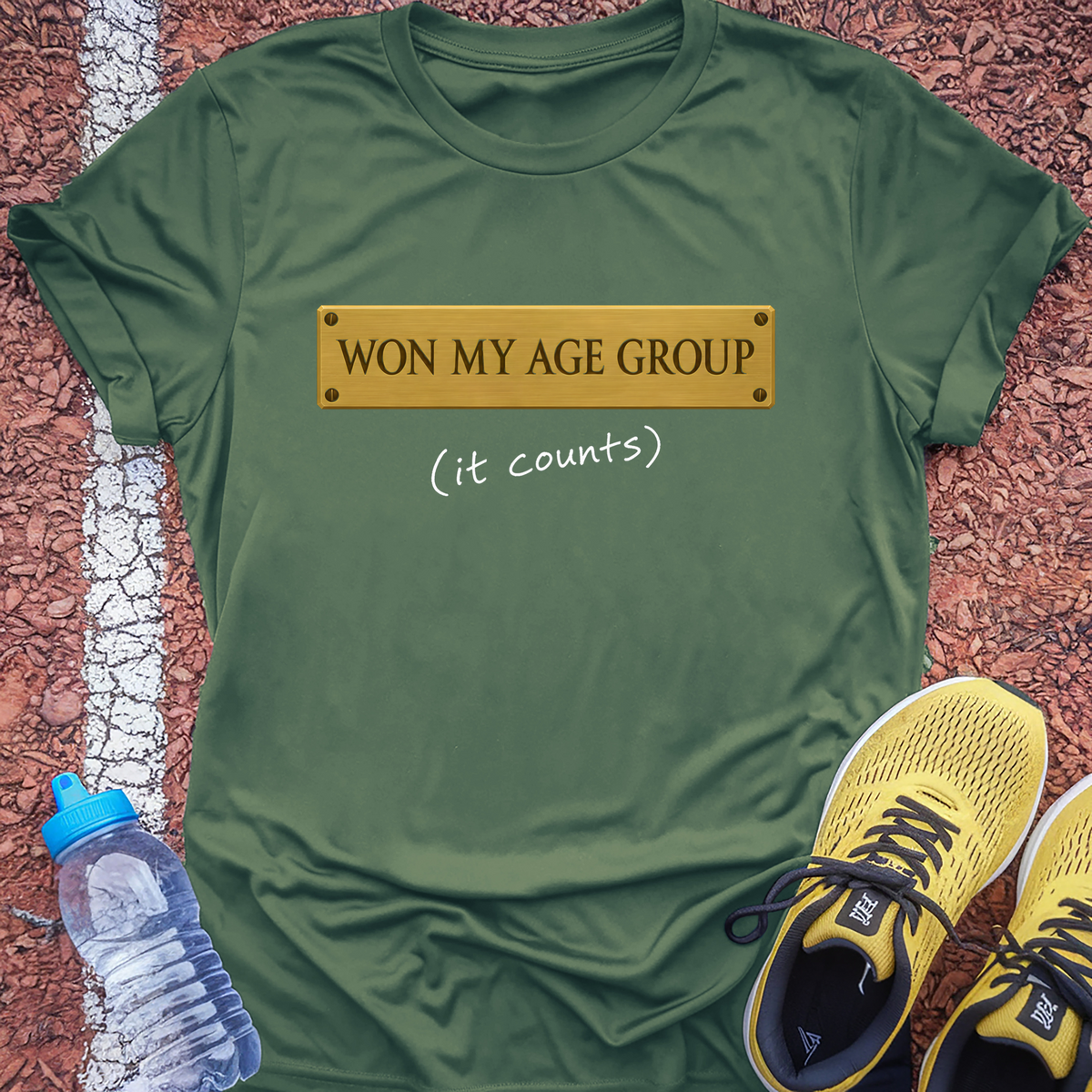 Age Group It Counts Tech Tee - Forest Green
