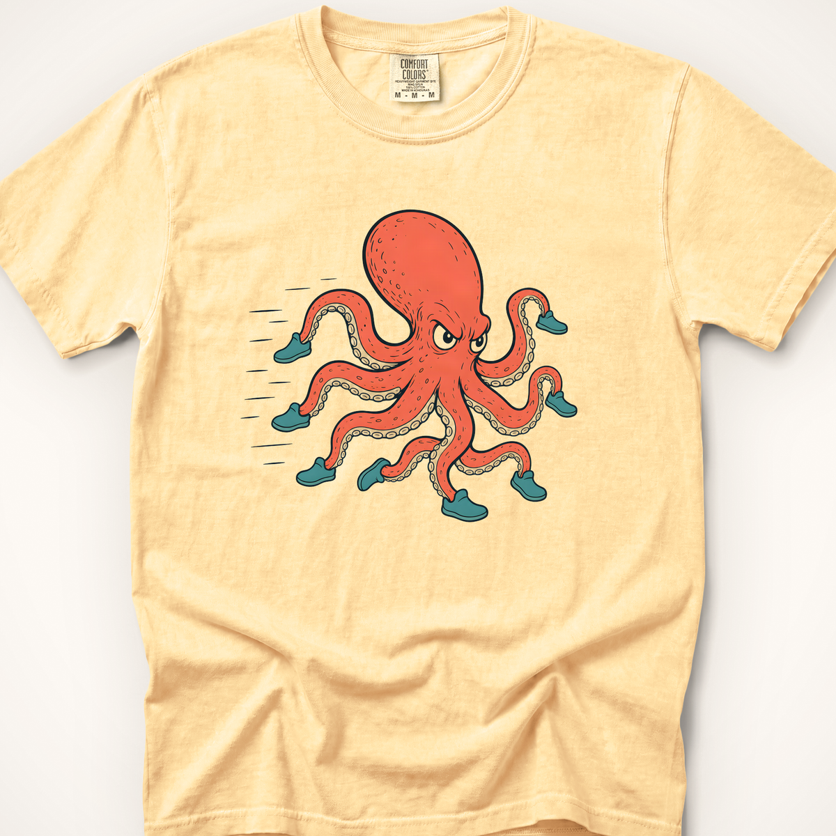 Running Octopus T-Shirt - Butter
