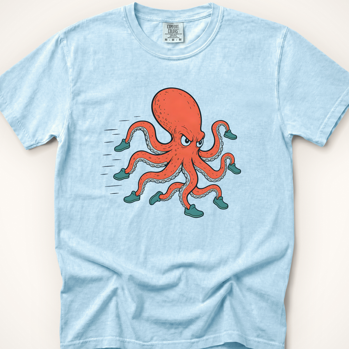 Running Octopus T-Shirt - Chambray