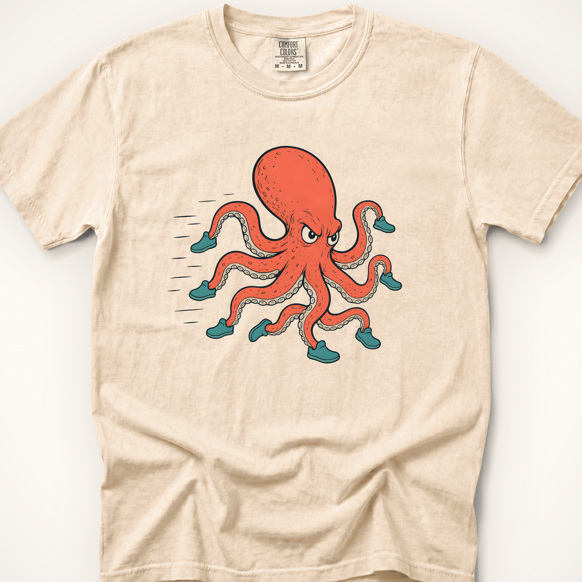 Running Octopus T-Shirt - Ivory