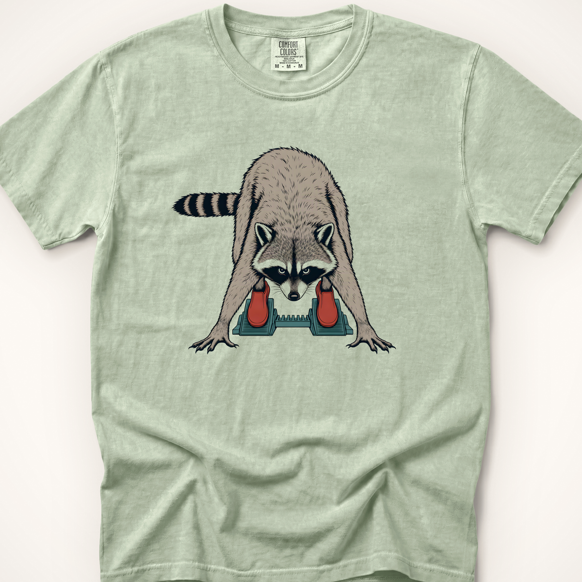 Raccoon in the Blocks T-Shirt - Bay